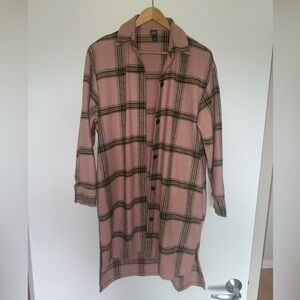 Wild Fable Pink Plaid Cape Coat